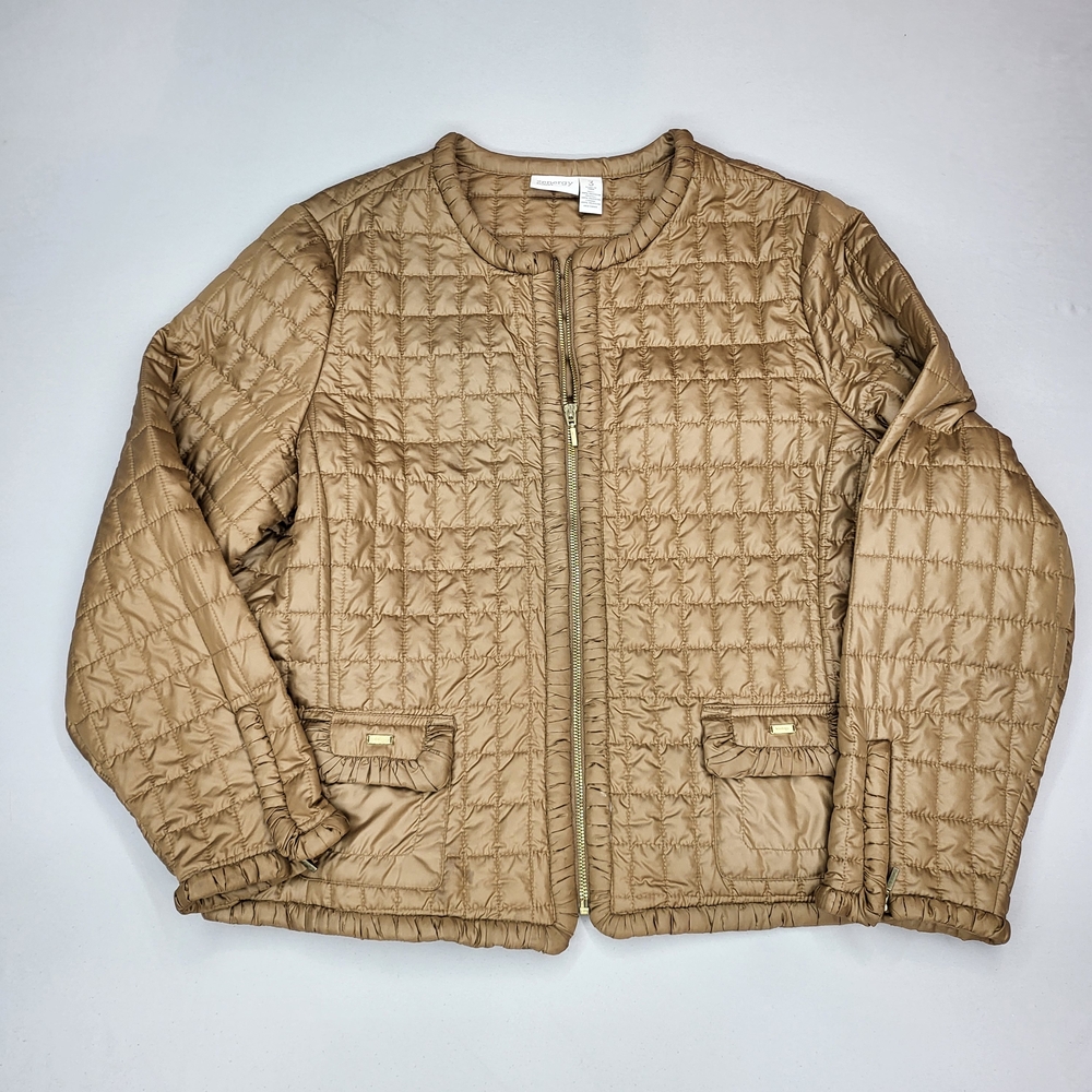 Lightweight Quilted Puffer Jacket - Tan